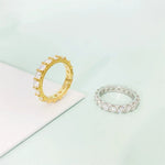 S925 Moissanite Circle Ring - AKAK BODYJEWELRY - ear - tunnel