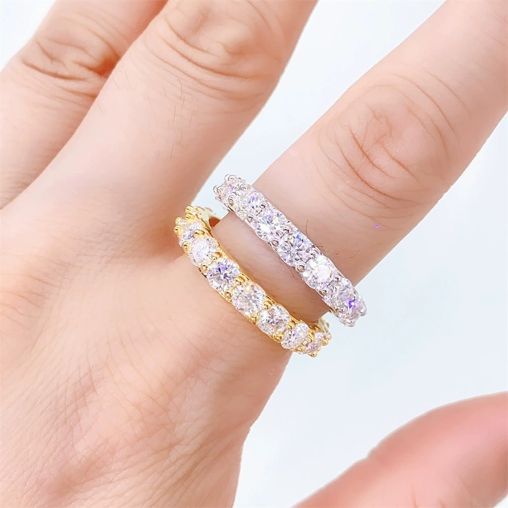 S925 Moissanite Circle Ring - AKAK BODYJEWELRY - ear - tunnel