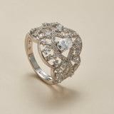 S925 Moissanite Lace Crown Ring - AKAK BODYJEWELRY - ear - tunnel