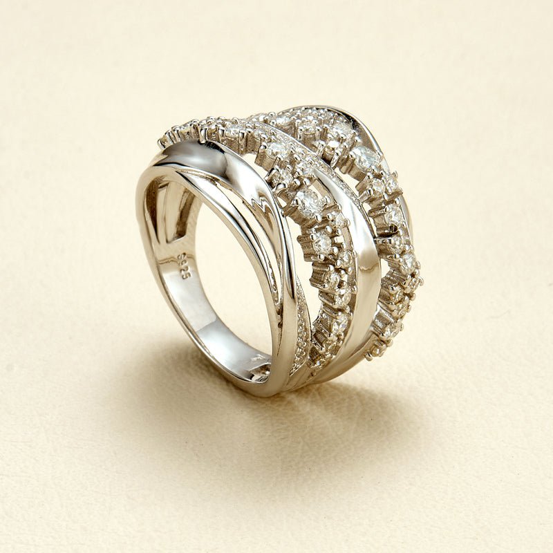 S925 Moissanite Royal Ring - AKAK BODYJEWELRY - ear - tunnel