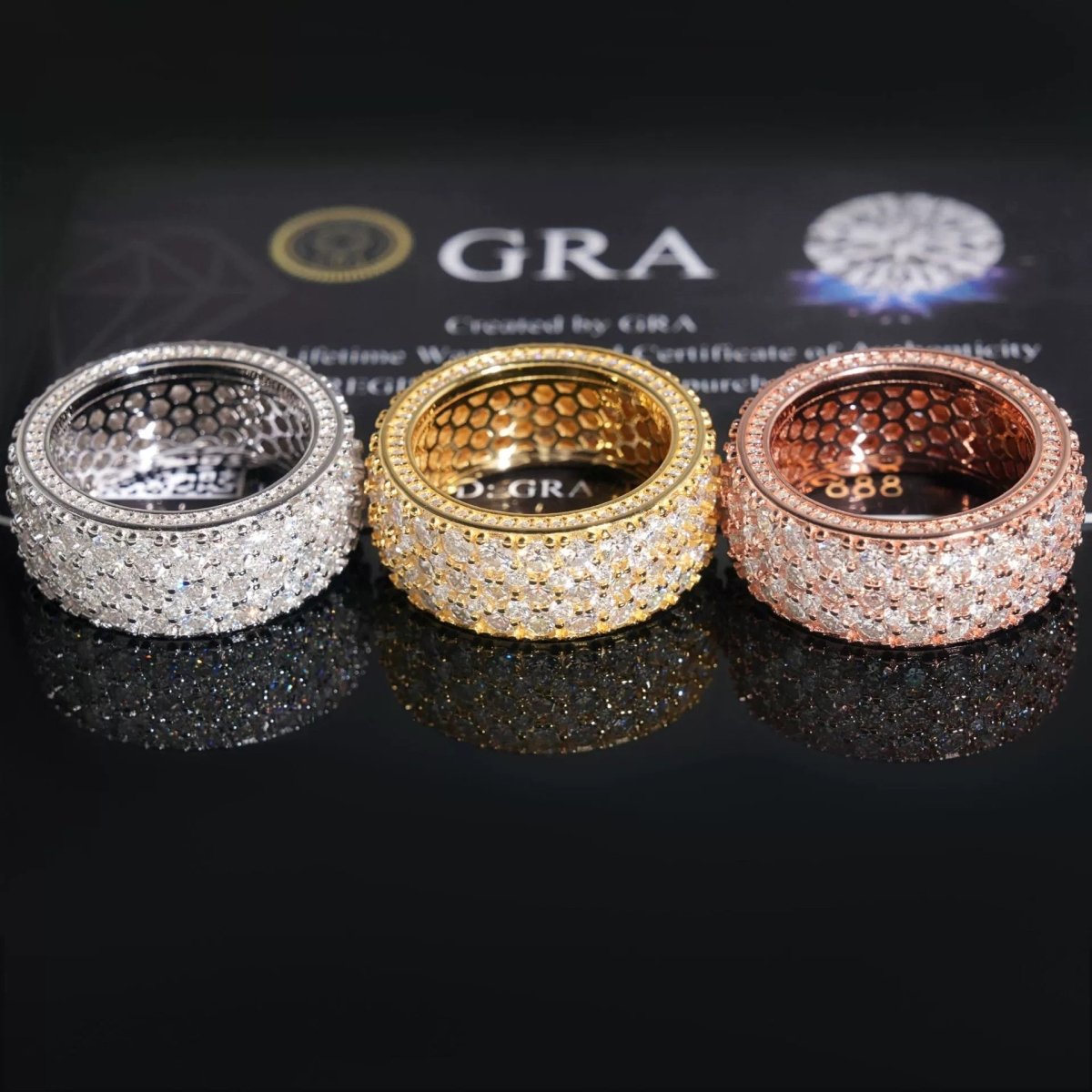 S925 Royal Hive Moissanite Ring - AKAK BODYJEWELRY - ear - tunnel