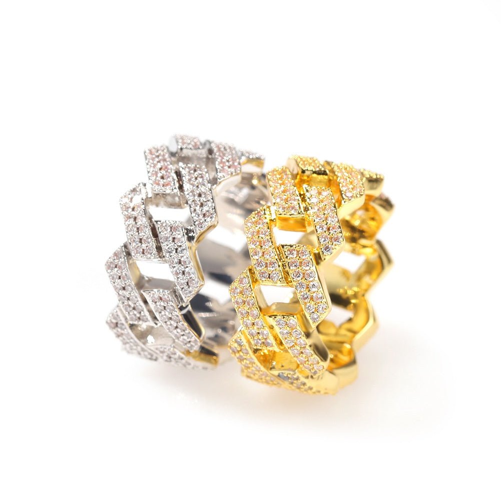 S925 Shimmer Moissanite Chain Ring - AKAK BODYJEWELRY - ear - tunnel