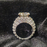 S925 Silver 10 Carat Moissanite Statement Ring - AKAK BODYJEWELRY - ear - tunnel