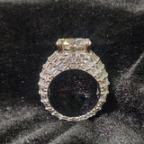 S925 Silver 10 Carat Moissanite Statement Ring - AKAK BODYJEWELRY - ear - tunnel