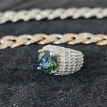 S925 Silver 10 Carat Moissanite Statement Ring - AKAK BODYJEWELRY - ear - tunnel