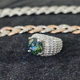 S925 Silver 10 Carat Moissanite Statement Ring - AKAK BODYJEWELRY - ear - tunnel