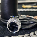 S925 Silver 10 Carat Moissanite Statement Ring - AKAK BODYJEWELRY - ear - tunnel