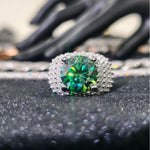 S925 Silver 10 Carat Moissanite Statement Ring - AKAK BODYJEWELRY - ear - tunnel