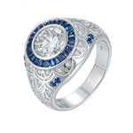 S925 Silver 3 Carat Moissanite Cocktail Ring - AKAK BODYJEWELRY - ear - tunnel