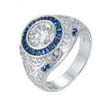 S925 Silver 3 Carat Moissanite Cocktail Ring - AKAK BODYJEWELRY - ear - tunnel