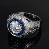 S925 Silver 3 Carat Moissanite Cocktail Ring - AKAK BODYJEWELRY - ear - tunnel
