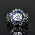 S925 Silver 3 Carat Moissanite Cocktail Ring - AKAK BODYJEWELRY - ear - tunnel