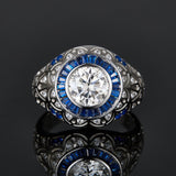 S925 Silver 3 Carat Moissanite Cocktail Ring - AKAK BODYJEWELRY - ear - tunnel