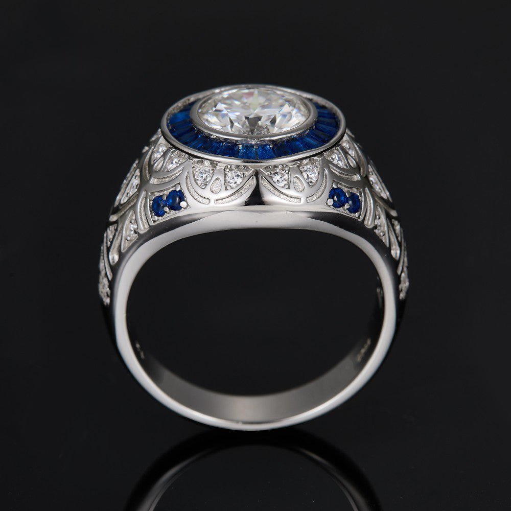 S925 Silver 3 Carat Moissanite Cocktail Ring - AKAK BODYJEWELRY - ear - tunnel