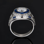 S925 Silver 3 Carat Moissanite Cocktail Ring - AKAK BODYJEWELRY - ear - tunnel
