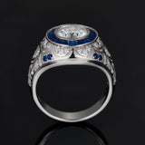 S925 Silver 3 Carat Moissanite Cocktail Ring - AKAK BODYJEWELRY - ear - tunnel
