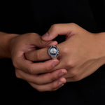 S925 Silver 3 Carat Moissanite Cocktail Ring - AKAK BODYJEWELRY - ear - tunnel