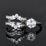 S925 Silver 3 Carat Moissanite Stacking Princess Ring - AKAK BODYJEWELRY - ear - tunnel