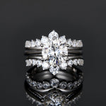 S925 Silver 3 Carat Moissanite Stacking Princess Ring - AKAK BODYJEWELRY - ear - tunnel