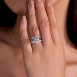 S925 Silver 3 Carat Moissanite Stacking Princess Ring - AKAK BODYJEWELRY - ear - tunnel