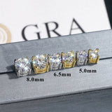 S925 Silver 4 - Prong D Color Moissanite Stud Earrings 2pcs(Enhanced edition) - AKAK BODYJEWELRY - ear - tunnel