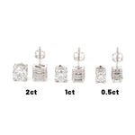 S925 Silver 4 - Prong D Color Moissanite Stud Earrings 2pcs(Enhanced edition) - AKAK BODYJEWELRY - ear - tunnel