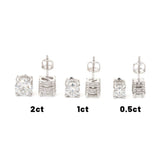 S925 Silver 4 - Prong D Color Moissanite Stud Earrings 2pcs(Enhanced edition) - AKAK BODYJEWELRY - ear - tunnel