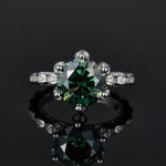 S925 Silver 5 Carat Green Moissanite Ring - AKAK BODYJEWELRY - ear - tunnel