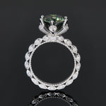 S925 Silver 5 Carat Green Moissanite Ring - AKAK BODYJEWELRY - ear - tunnel