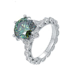 S925 Silver 5 Carat Green Moissanite Ring - AKAK BODYJEWELRY - ear - tunnel