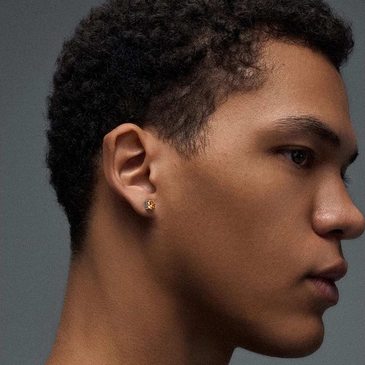 S925 Silver 6 - Prong Champagne Moissanite Stud Earrings Jewelry for Women Men - AKAK BODYJEWELRY - ear - tunnel