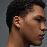 S925 Silver 6 - Prong Champagne Moissanite Stud Earrings Jewelry for Women Men - AKAK BODYJEWELRY - ear - tunnel