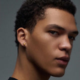 S925 Silver 6 - Prong Champagne Moissanite Stud Earrings Jewelry for Women Men - AKAK BODYJEWELRY - ear - tunnel