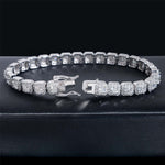 S925 Silver 6mm Classic Box - Link Moissanite Bracelet - AKAK BODYJEWELRY - ear - tunnel