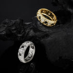 S925 Silver Black & White Moissanite Ring - AKAK BODYJEWELRY - ear - tunnel