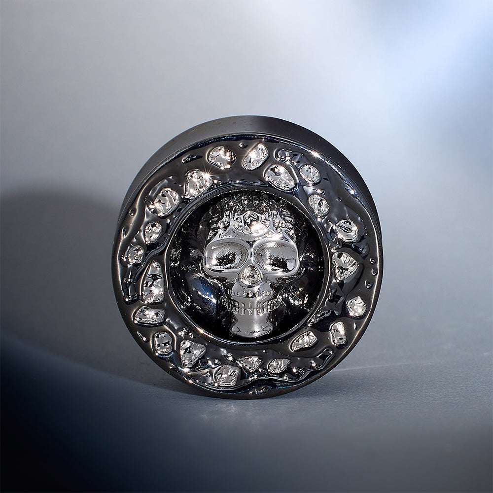 S925 Silver Celestial Skull Ear Plug(2pcs) - AKAK BODYJEWELRY - ear - tunnel