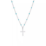 S925 Silver Cross Pendant Chain Necklace - AKAK BODYJEWELRY - ear - tunnel