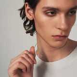 S925 Silver Cross Pendant Chain Necklace - AKAK BODYJEWELRY - ear - tunnel