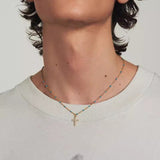 S925 Silver Cross Pendant Chain Necklace - AKAK BODYJEWELRY - ear - tunnel