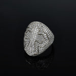 S925 Silver D Color Moissanite Cross Ring - AKAK BODYJEWELRY - ear - tunnel