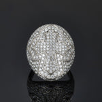 S925 Silver D Color Moissanite Cross Ring - AKAK BODYJEWELRY - ear - tunnel