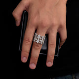 S925 Silver D Color Moissanite Gothic Cross Ring - AKAK BODYJEWELRY - ear - tunnel