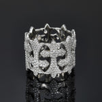 S925 Silver D Color Moissanite Gothic Cross Ring - AKAK BODYJEWELRY - ear - tunnel