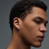 S925 Silver Eye of Horus Earrings Jewelry for Women Men - AKAK BODYJEWELRY - ear - tunnel