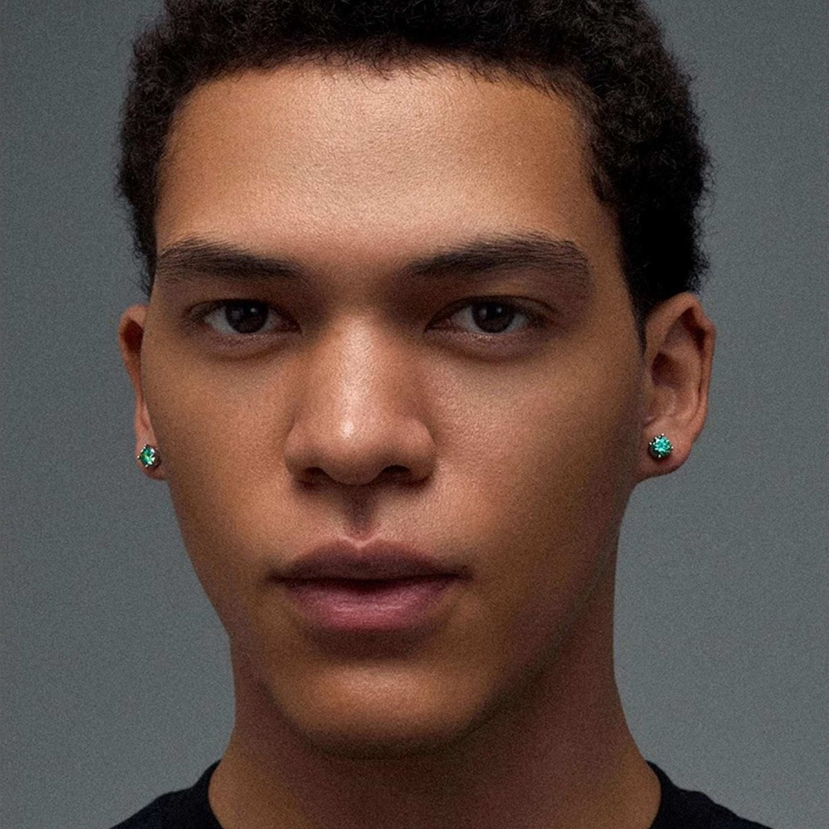 S925 Silver Green Moissanite Stud Earrings Jewelry for Women Men - AKAK BODYJEWELRY - ear - tunnel