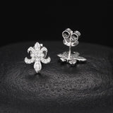 S925 Silver Iris Moissanite Stud Earrings - AKAK BODYJEWELRY - ear - tunnel