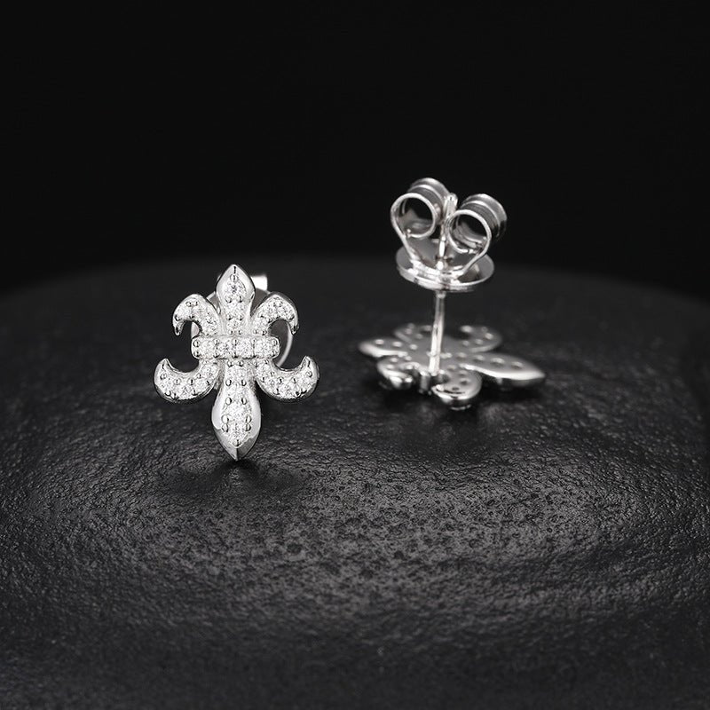 S925 Silver Iris Moissanite Stud Earrings - AKAK BODYJEWELRY - ear - tunnel