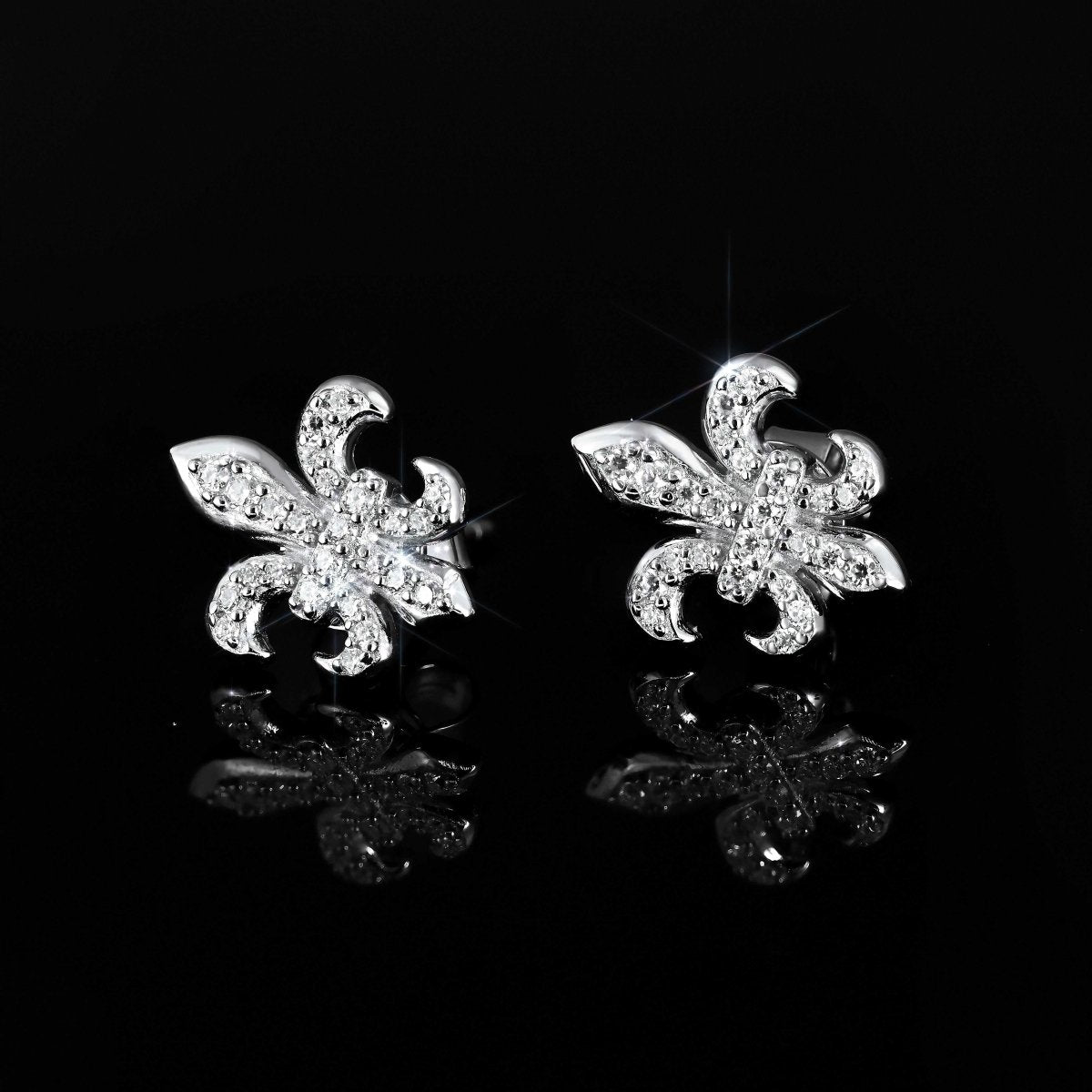 S925 Silver Iris Moissanite Stud Earrings - AKAK BODYJEWELRY - ear - tunnel