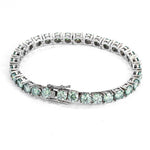 S925 Silver lake Green Moissanite Tennis Bracelet - AKAK BODYJEWELRY - ear - tunnel