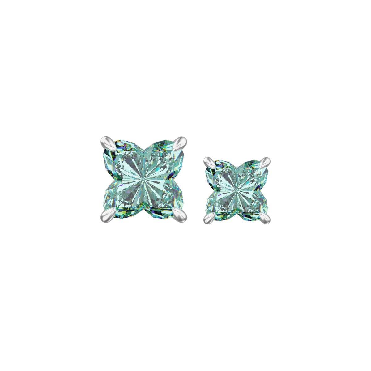 S925 Silver Lake Green Zircon Earrings Jewelry 2pcs for Women Men - AKAK BODYJEWELRY - ear - tunnel